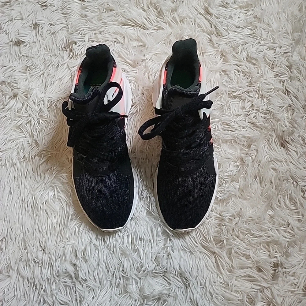 Adidas Mens EQT Support Advance Running Shoes Black BB1302 Lace Up Low Top Sz 7